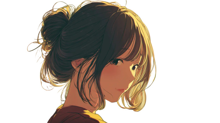 Anime Beauty Portrait V4 Vinyl Car Decal Sticker – Waterproof & UV-Resistant 8"