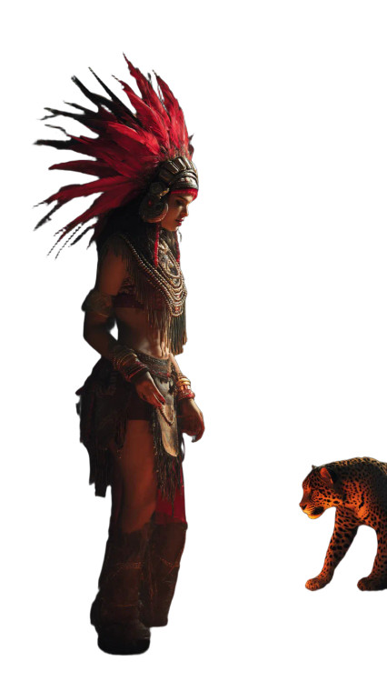 Aztec Dancer Ritual Vinyl Car Decal Sticker – Waterproof & UV-Resistant 8"