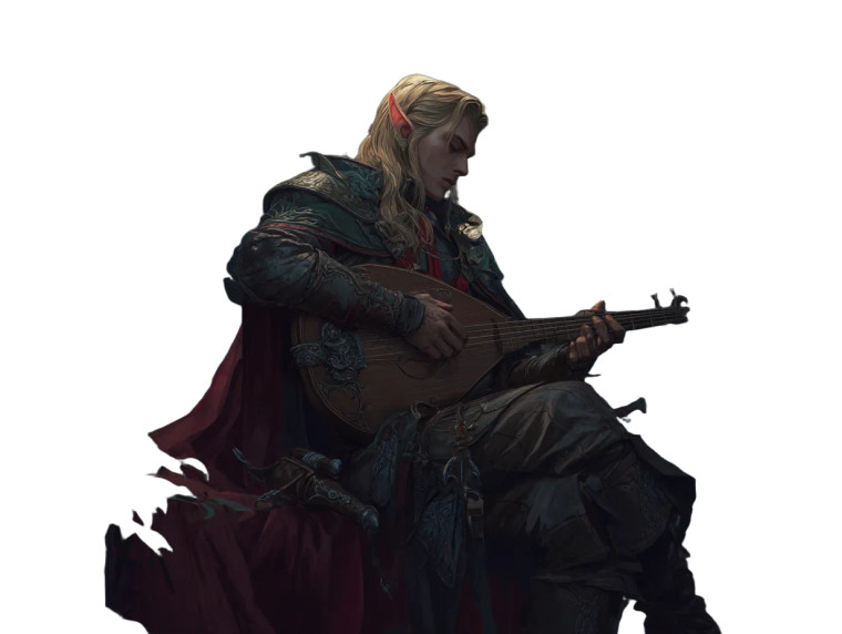 High Elf Bard Vinyl Car Decal Sticker – Waterproof & UV-Resistant 8"