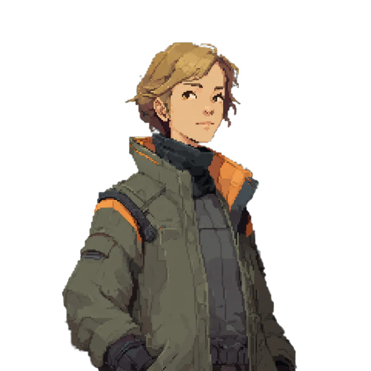 Androgynous Sci-Fi Portrait Vinyl Car Decal Sticker – Waterproof & UV-Resistant 8"