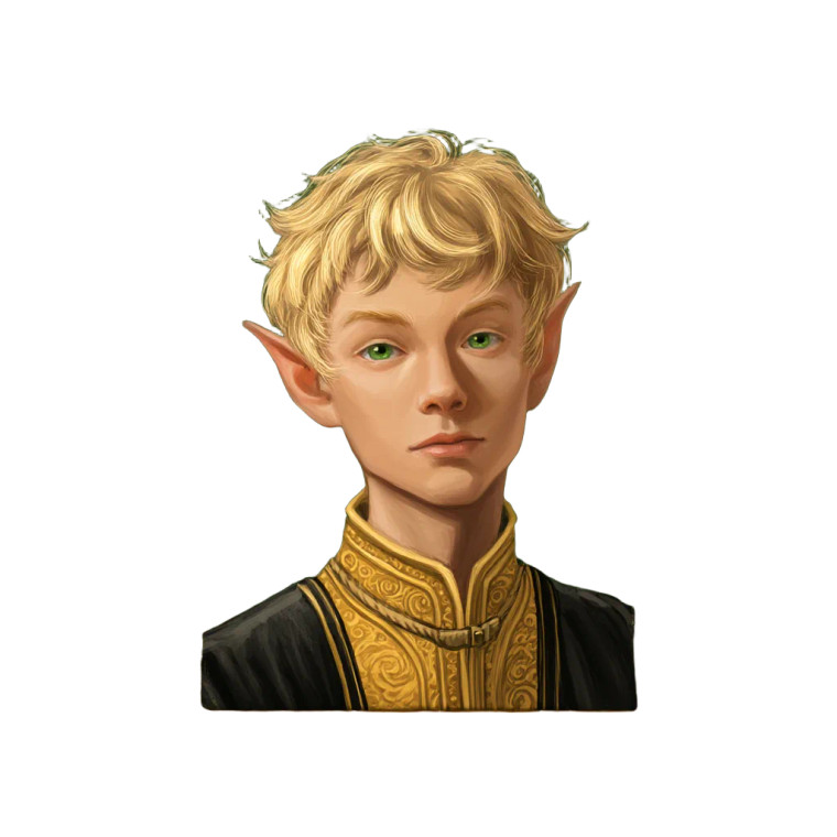 Golden Elf Portrait V2 Vinyl Car Decal Sticker – Waterproof & UV-Resistant 8"