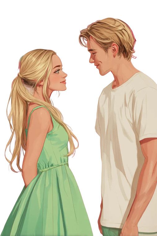 Modern Couple Smiling Vinyl Car Decal Sticker – Waterproof & UV-Resistant 8"