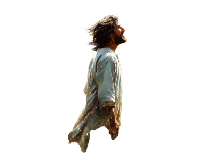 Jesus In Lilies Vinyl Car Decal Sticker – Waterproof & UV-Resistant 8"