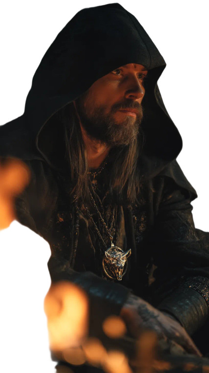 Gothic Monk Vinyl Car Decal Sticker – Waterproof & UV-Resistant 8"