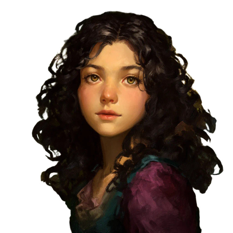 Fantasy Portrait Girl Vinyl Car Decal Sticker – Waterproof & UV-Resistant 8"