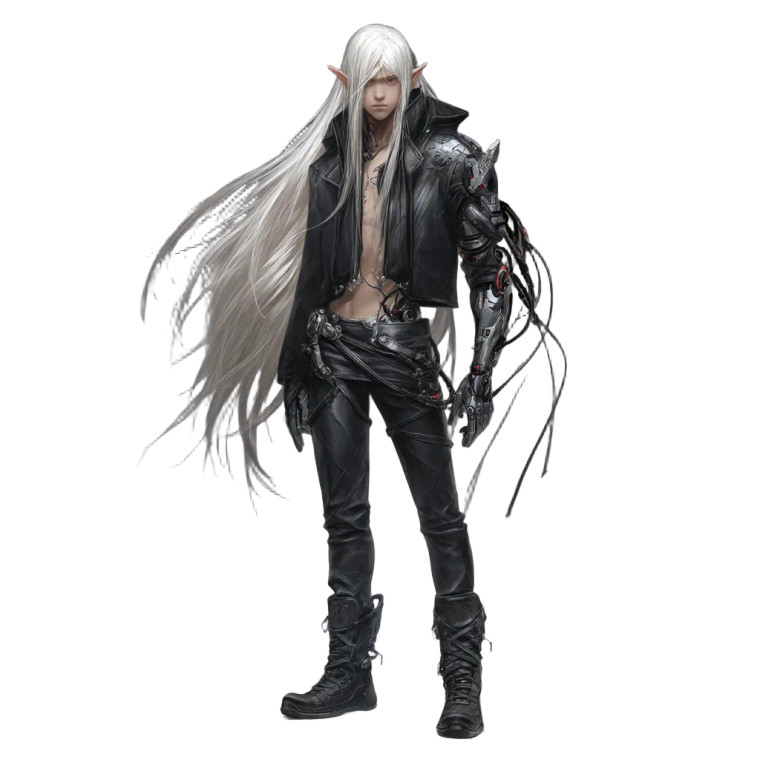 Snow Elf Cyborg Vinyl Car Decal Sticker – Waterproof & UV-Resistant 8"