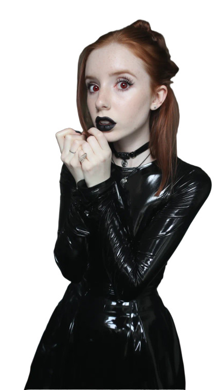 Gothic Redhead Woman Vinyl Car Decal Sticker – Waterproof & UV-Resistant 8"