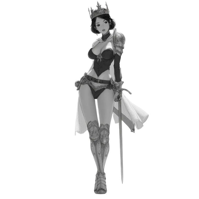 Demon Princess Knight V2 Vinyl Car Decal Sticker – Waterproof & UV-Resistant 8"