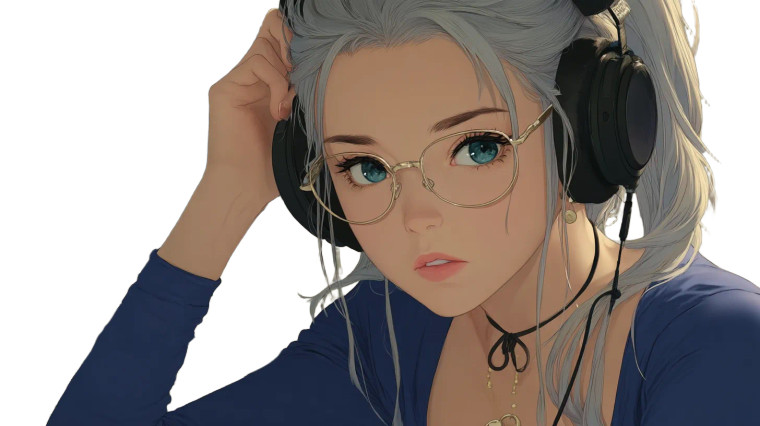 Lo Fi Girl Vinyl Car Decal Sticker – Waterproof & UV-Resistant 8"