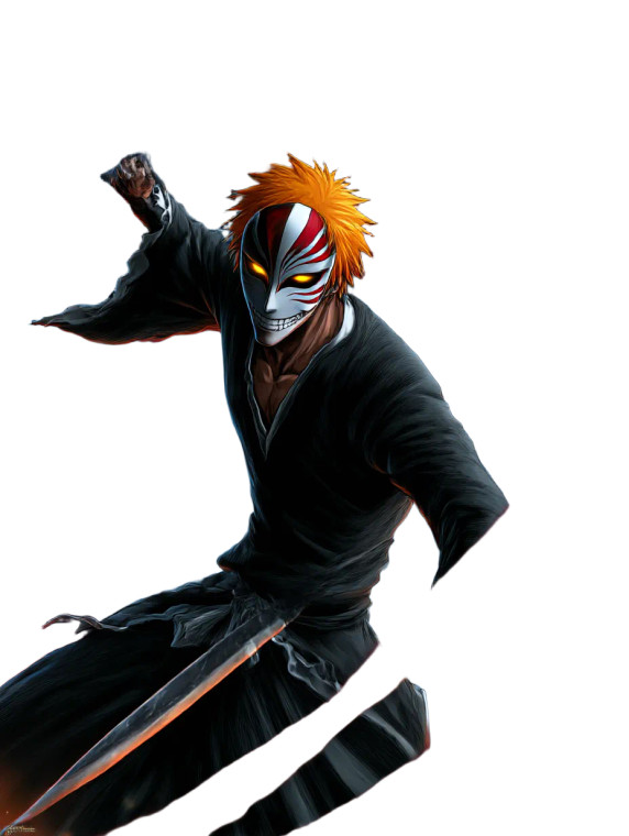 Ichigo Kurosaki Fighting V2 Vinyl Car Decal Sticker – Waterproof & UV-Resistant 8"