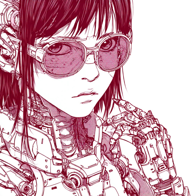 Cyberpunk Anime Girl V19 Vinyl Car Decal Sticker – Waterproof & UV-Resistant 8"