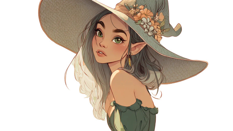 Spring Witch Vinyl Car Decal Sticker – Waterproof & UV-Resistant 8"