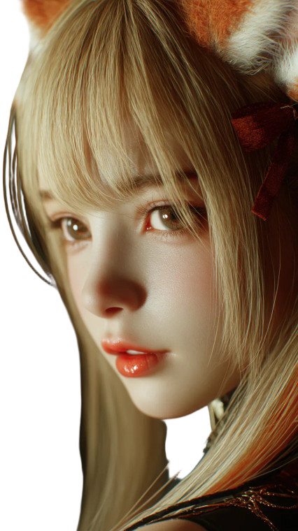 Fantasy Fox Girl V2 Vinyl Car Decal Sticker – Waterproof & UV-Resistant 8"