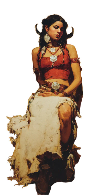 Native American Priestess Vinyl Car Decal Sticker – Waterproof & UV-Resistant 8" Native American Priestess Vinyl Car Decal Sticker – Waterproof & UV-Resistant 8"