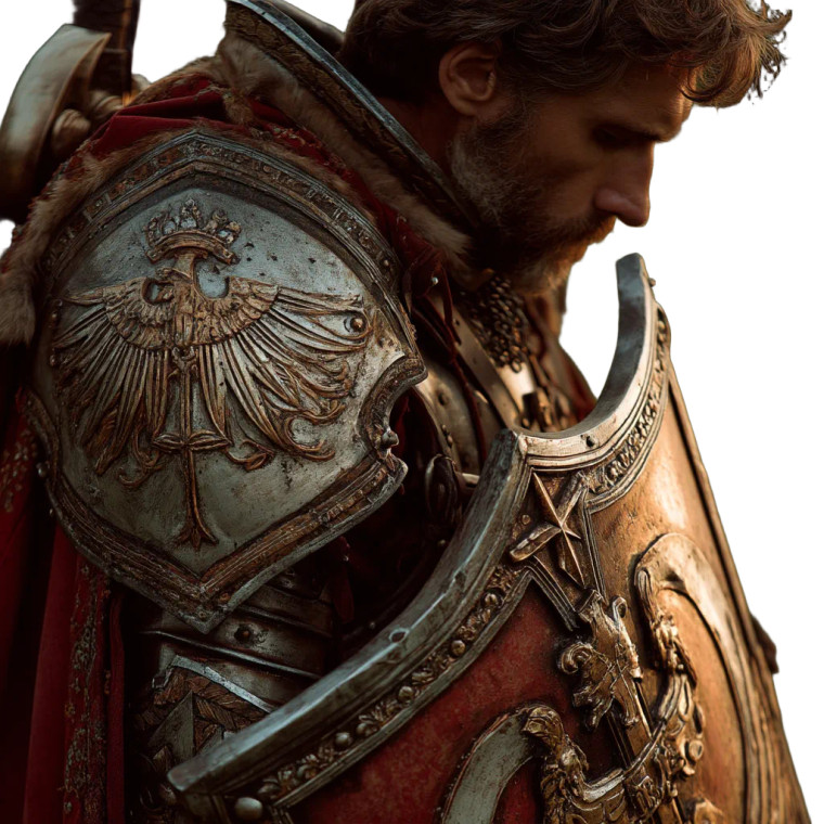 Knight And Shield Vinyl Car Decal Sticker – Waterproof & UV-Resistant 8"