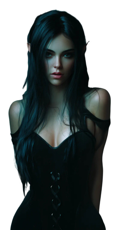 Fantasy Elf Woman V3 Vinyl Car Decal Sticker – Waterproof & UV-Resistant 8"