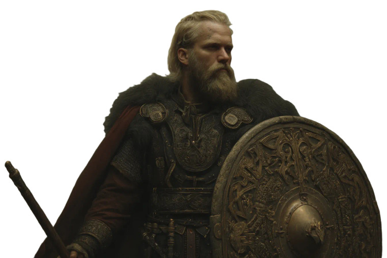Young Viking Portrait V2 Vinyl Car Decal Sticker – Waterproof & UV-Resistant 8"