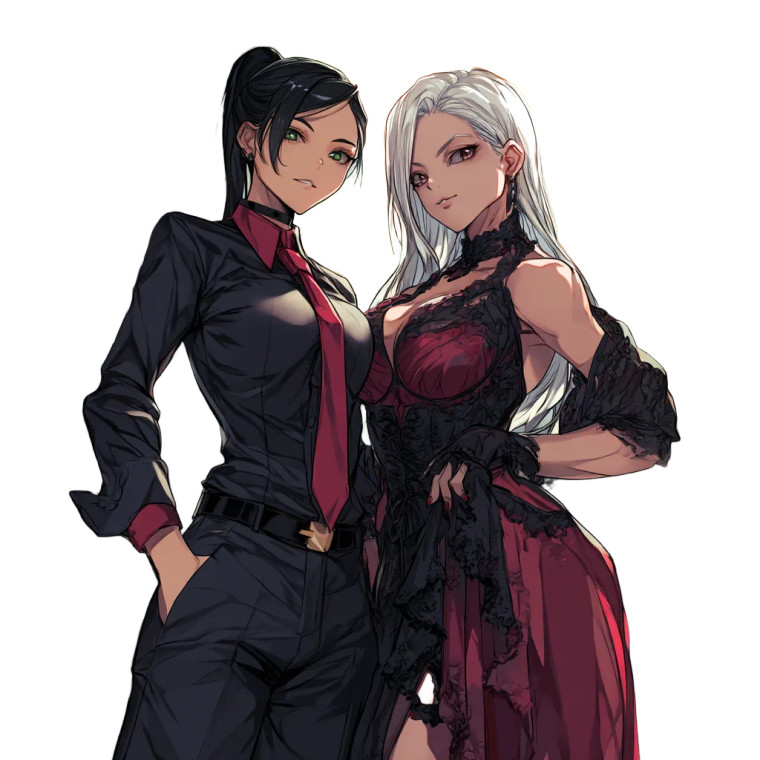 Gothic-Modern Lovers Vinyl Car Decal Sticker – Waterproof & UV-Resistant 8"