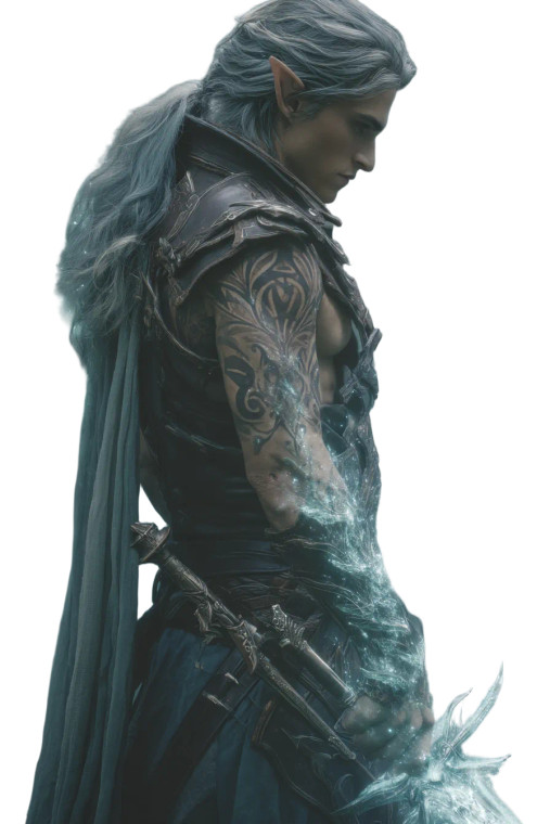 Fae Warrior Twilight Vinyl Car Decal Sticker – Waterproof & UV-Resistant 8"