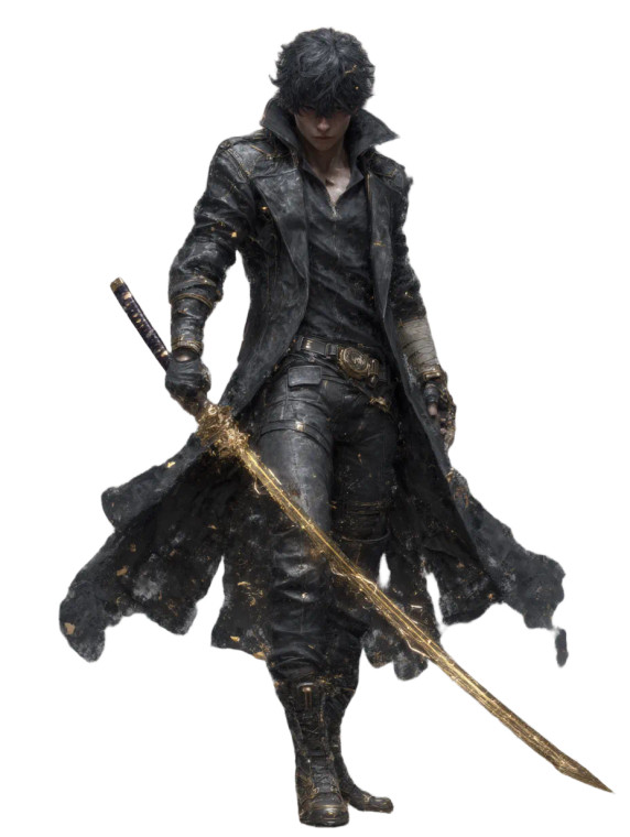 Mysterious Anime Swordsman V3 Vinyl Car Decal Sticker – Waterproof & UV-Resistant 8"