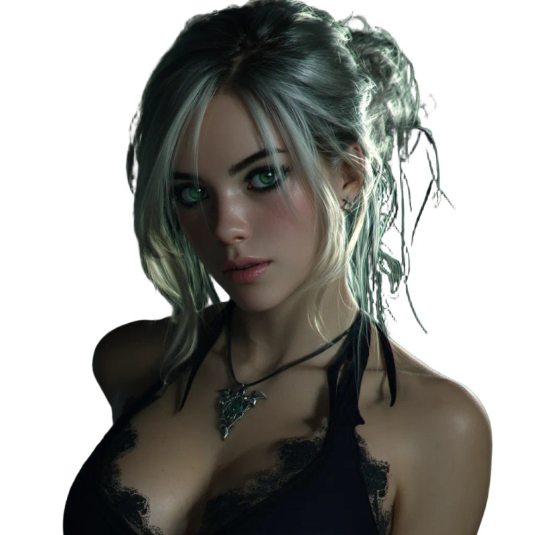 Gothic Vampire Portrait V2 Vinyl Car Decal Sticker – Waterproof & UV-Resistant 8"