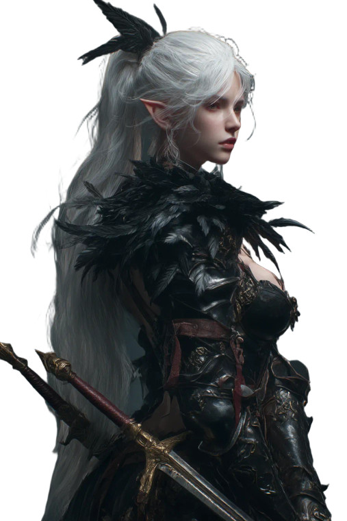 White-Haired Knight V3 Vinyl Car Decal Sticker – Waterproof & UV-Resistant 8"