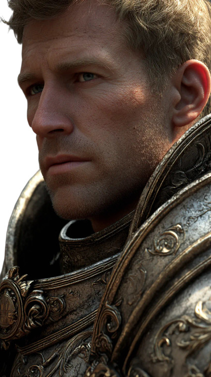 Noble Paladin Portrait V2 Vinyl Car Decal Sticker – Waterproof & UV-Resistant 8"