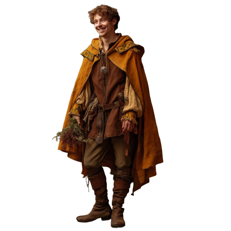 Charismatic Medieval Bard Vinyl Car Decal Sticker – Waterproof & UV-Resistant 8"