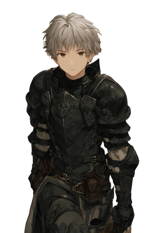 Silver-Haired Knight Vinyl Car Decal Sticker – Waterproof & UV-Resistant 8"