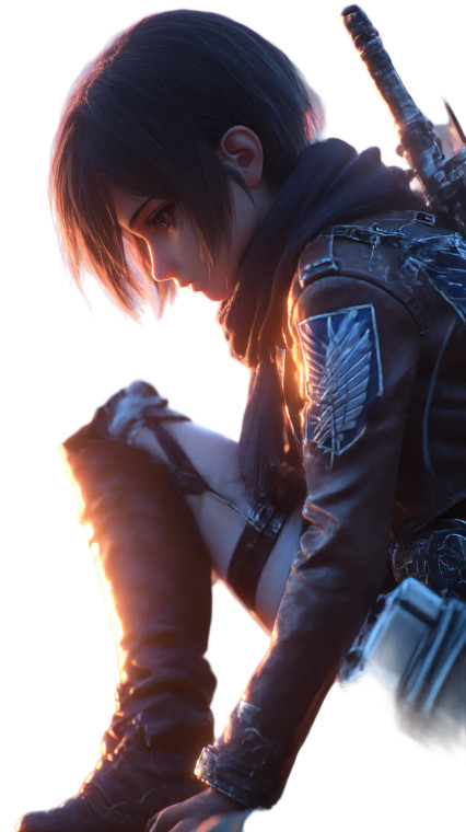 Mikasa Ackerman Dusk Vinyl Car Decal Sticker – Waterproof & UV-Resistant 