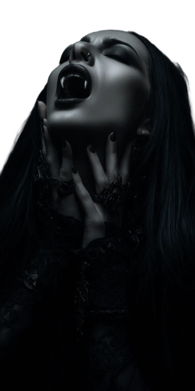 Gothic Vampire Scream Vinyl Car Decal Sticker – Waterproof & UV-Resistant 8"