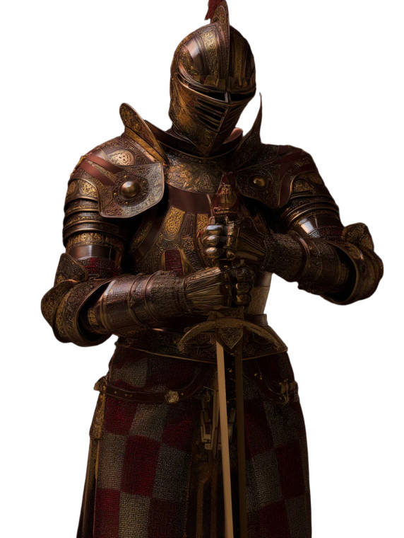 Armored Knight V33 Vinyl Car Decal Sticker – Waterproof & UV-Resistant 8"