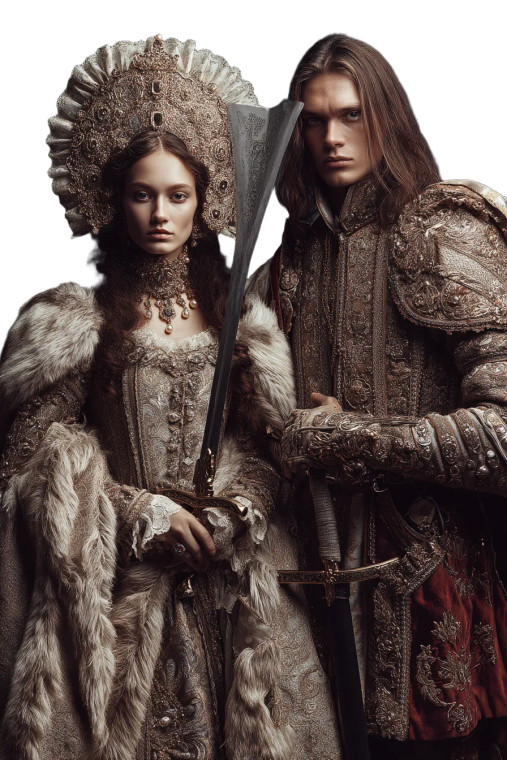 Fantasy Royal Couple Vinyl Car Decal Sticker – Waterproof & UV-Resistant 8"