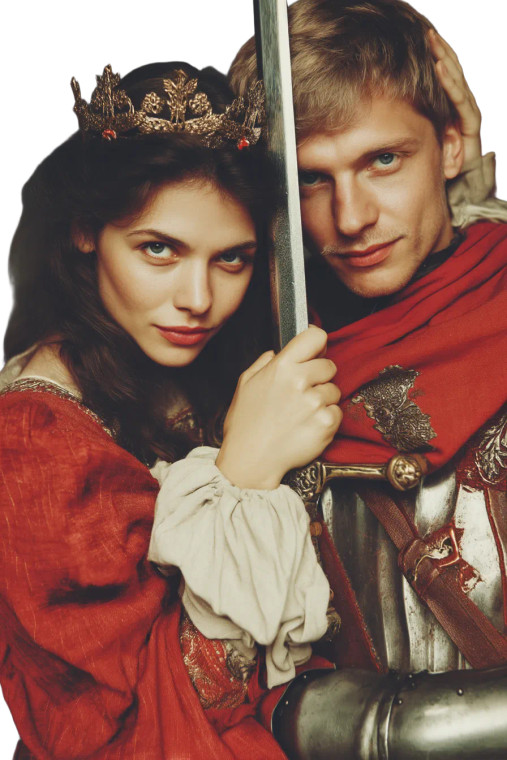 Fantasy Royal Pair Vinyl Car Decal Sticker – Waterproof & UV-Resistant 8"