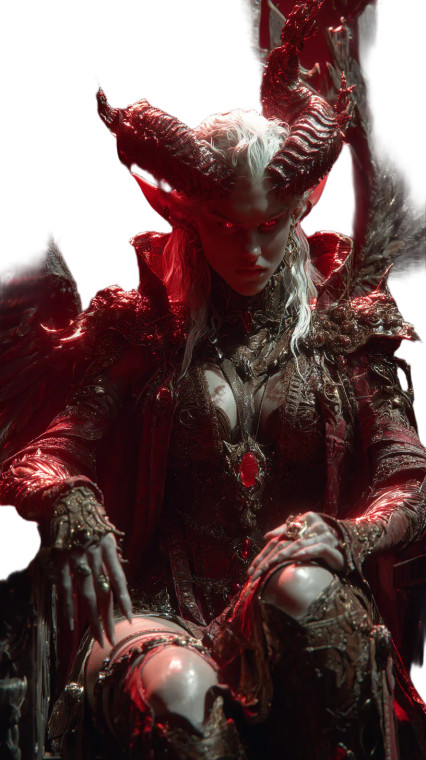 Demon Queen Vinyl Car Decal Sticker – Waterproof & UV-Resistant 8"