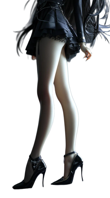 Anime Girl'S Legs Vinyl Car Decal Sticker – Waterproof & UV-Resistant 8"