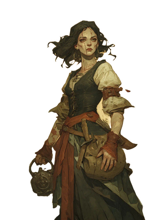 Female Rogue Illustration Vinyl Car Decal Sticker – Waterproof & UV-Resistant 8"