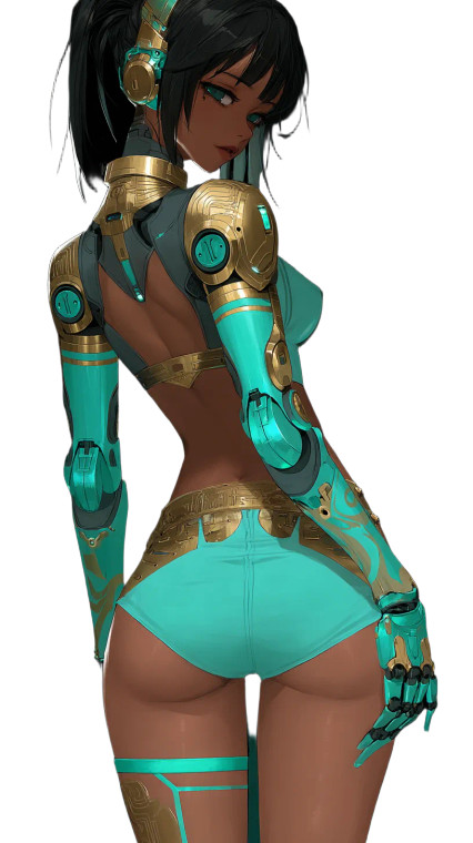 Futuristic Cyber-Suit Vinyl Car Decal Sticker – Waterproof & UV-Resistant 8"