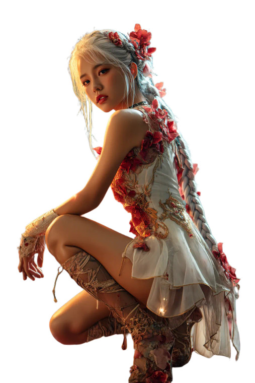 Ethereal Korean Goddess Vinyl Car Decal Sticker – Waterproof & UV-Resistant 8" Ethereal Korean Goddess Vinyl Car Decal Sticker – Waterproof & UV-Resistant 8"