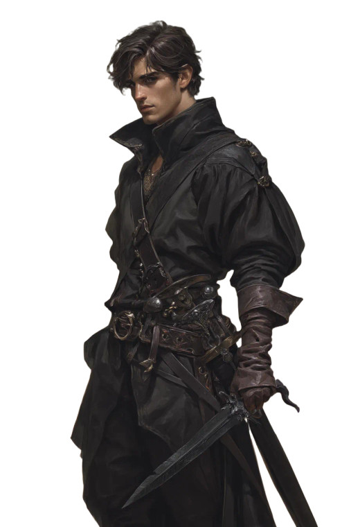 Fantasy Male Adventurer V2 Vinyl Car Decal Sticker – Waterproof & UV-Resistant 8"