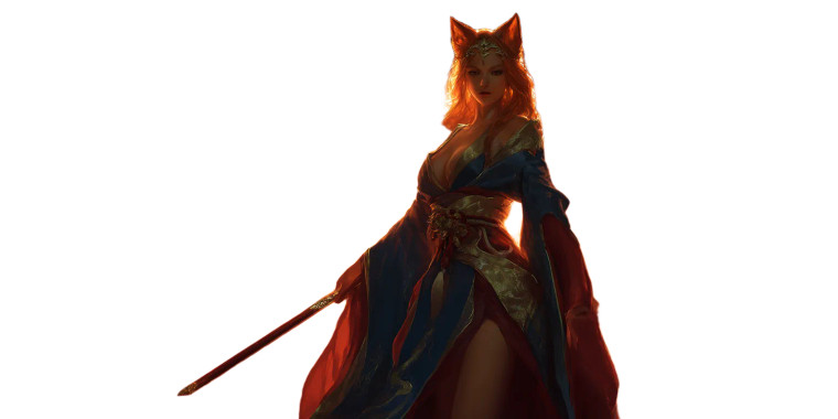 Nine Tails Fox Vinyl Car Decal Sticker – Waterproof & UV-Resistant 8"