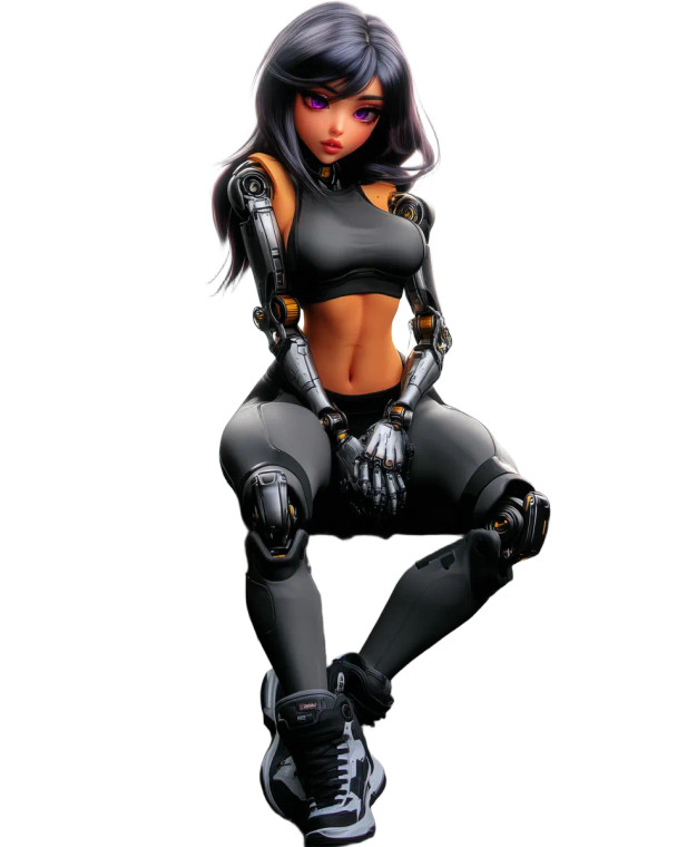 Cyber Anime Waifu Vinyl Car Decal Sticker – Waterproof & UV-Resistant 8"