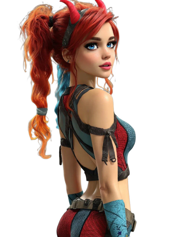 Demon Girl V2 Vinyl Car Decal Sticker – Waterproof & UV-Resistant 8"