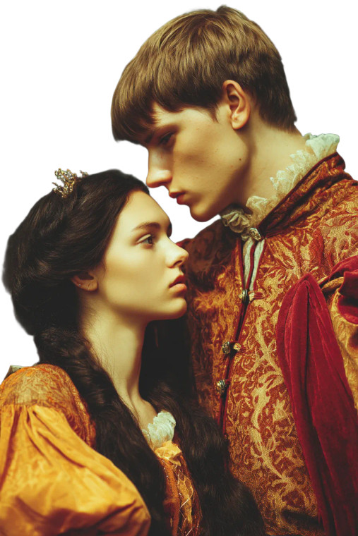 Fantasy Couple Portrait V2 Vinyl Car Decal Sticker – Waterproof & UV-Resistant 8"