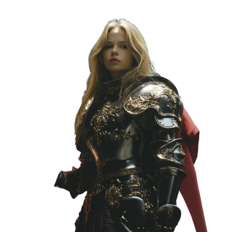 Medieval Paladin Portrait Vinyl Car Decal Sticker – Waterproof & UV-Resistant 8"