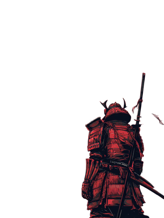 Despairing Samurai Vinyl Car Decal Sticker – Waterproof & UV-Resistant 8"