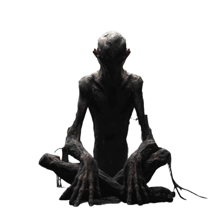 Ghoulish Humanoid Vinyl Car Decal Sticker – Waterproof & UV-Resistant 8"