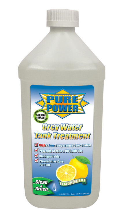 Valterra Pure Power Waste Tank Treatment | Prevents Grease Build Up | Biological Formula | Lemon Scent