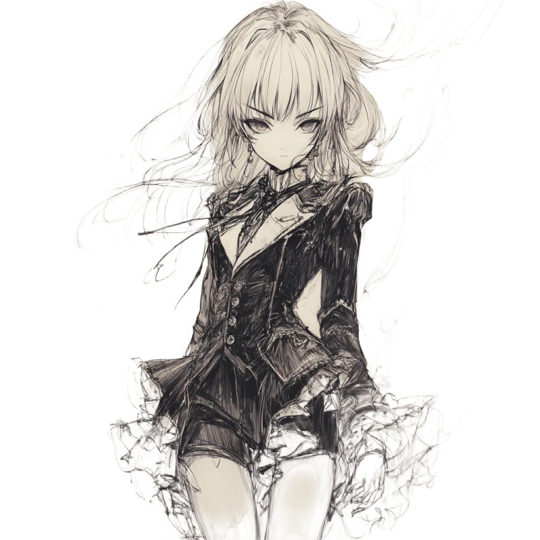 Gothic Vampire Sketch Vinyl Car Decal Sticker – Waterproof & UV-Resistant 8"