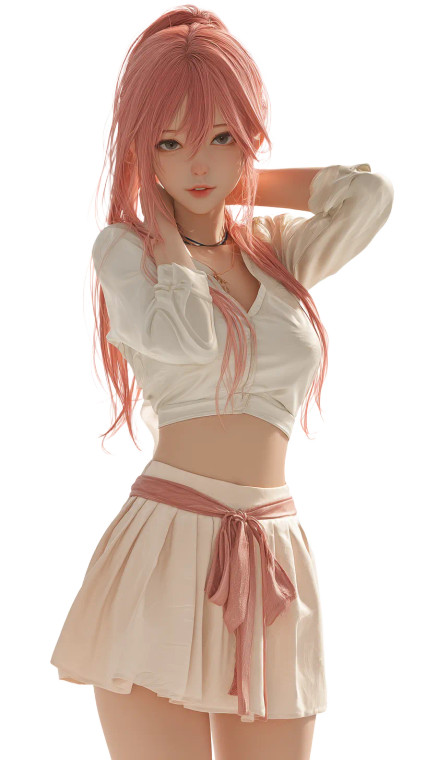 Anime Chinese Girl V2 Vinyl Car Decal Sticker – Waterproof & UV-Resistant 8"